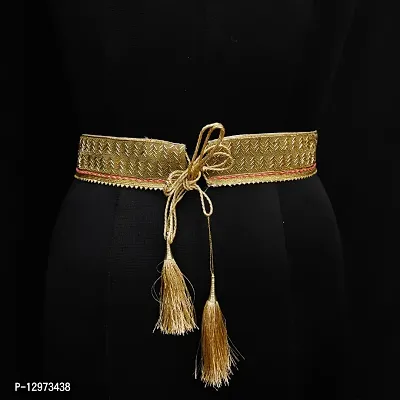 Saree Waist Belt Women saree belt cloth waist chain for women Kamarband Saree Hip belt Saree belt Free Size 26 To 40-thumb2