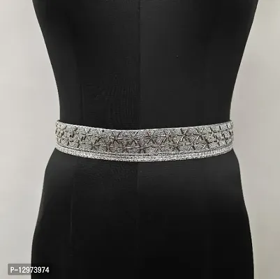 Saree Waist Belt Women saree belt cloth waist chain for women Kamarband Saree Hip belt Saree belt Free Size 26 To 40-thumb0