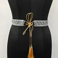 Saree Waist Belt Women saree belt cloth waist chain for women Kamarband Saree Hip belt Saree belt Free Size 26 To 40-thumb1