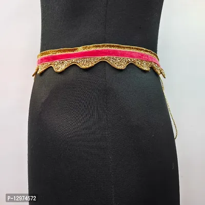 Saree Waist Belt Women saree belt cloth waist chain for women Kamarband Saree Hip belt Saree belt Free Size 26 To 40-thumb2