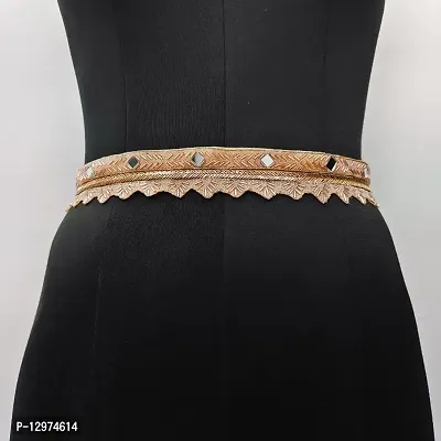 Saree Waist Belt Women saree belt cloth waist chain for women Kamarband Saree Hip belt Saree belt Free Size 26 To 40-thumb0