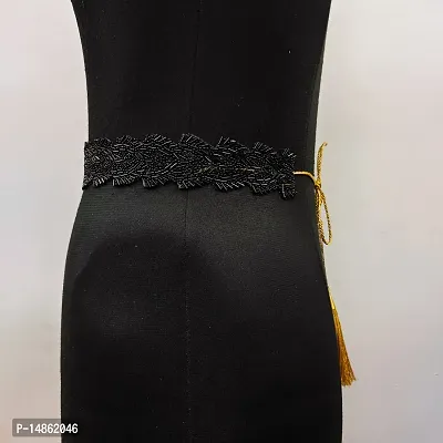 Saree Waist Belt Women saree belt cloth waist chain for women Kamarband Saree Hip belt Saree belt Free Size 24 To 36-thumb2