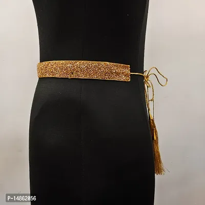 Saree Waist Belt Women saree belt cloth waist chain for women Kamarband Saree Hip belt Saree belt Free Size 24 To 36-thumb2