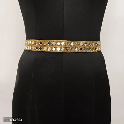 Saree Waist Belt Women saree belt cloth waist chain for women Kamarband Saree Hip belt Saree belt Free Size 24 To 36-thumb0