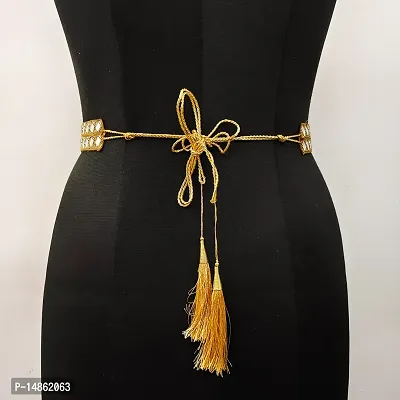 Saree Waist Belt Women saree belt cloth waist chain for women Kamarband Saree Hip belt Saree belt Free Size 24 To 36-thumb3