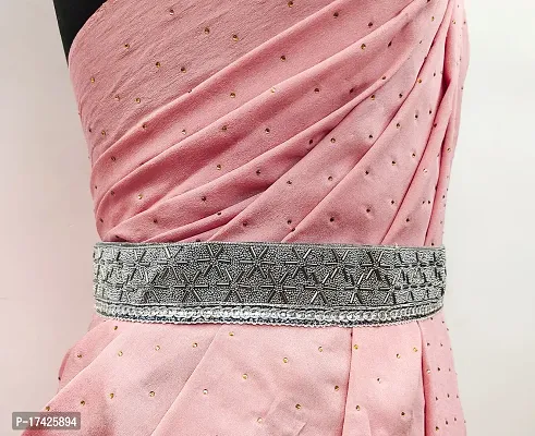 Saree waist belt kamarband grey-thumb2