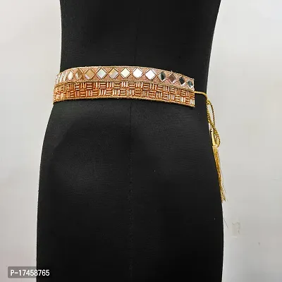 Metallic Saree Belt with Chain