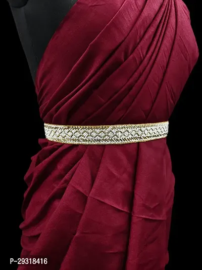 Saree Waist Hip Belt Kamarband for Women Saree Lehnga Choli Gown and Dress Size 24 to 38 25 Pan Belt-thumb3