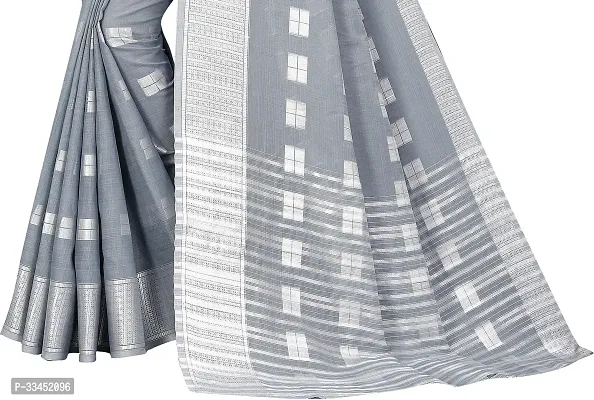 Stylish Grey Art Silk Saree With Blouse Piece For Women-thumb3