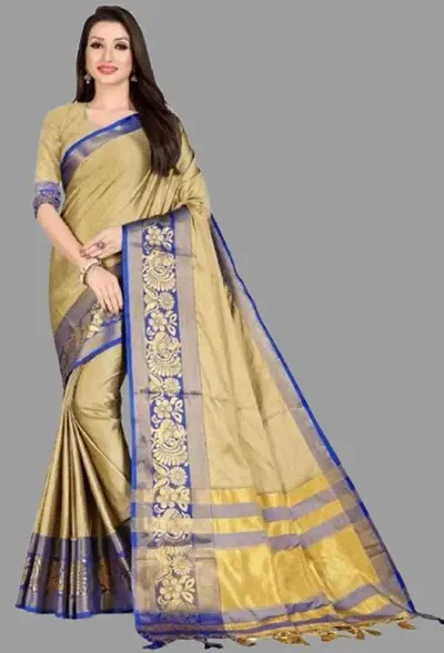 Fancy Blend Saree With Blouse Piece For Women