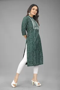 Attractive Green Cotton Kurti For Women-thumb2