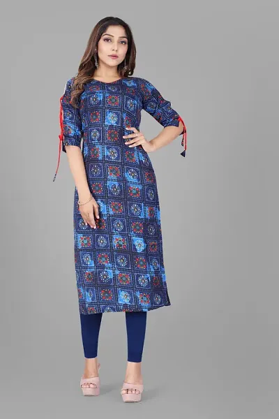 taliya NAYNA Shop Women's Cotten Printed Straight Kurti