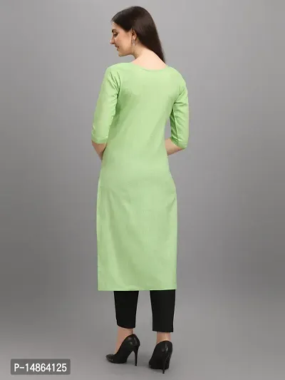 Attractive Green Cotton Kurti For Women-thumb4