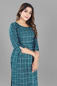 Attractive Blue Cotton Kurti For Women-thumb2