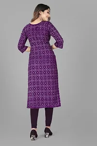 Attractive Purple Cotton Kurti For Women-thumb3