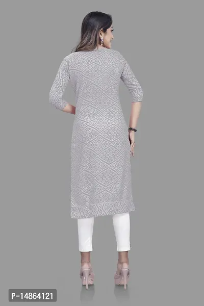 Attractive Grey Cotton Kurti For Women-thumb5