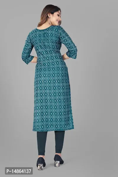 Attractive Blue Cotton Kurti For Women-thumb5