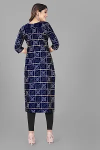 Attractive Navy Blue Cotton Kurti For Women-thumb4