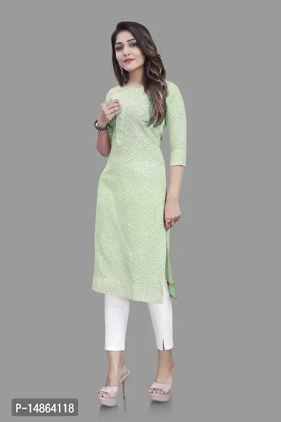 Attractive Green Cotton Kurti For Women-thumb2