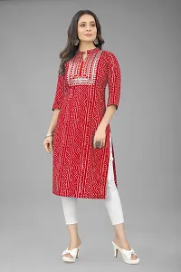 Attractive Red Cotton Kurti For Women-thumb1