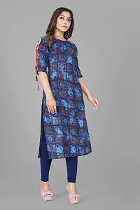 Attractive Blue Cotton Kurti For Women-thumb4