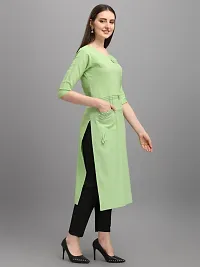 Attractive Green Cotton Kurti For Women-thumb2