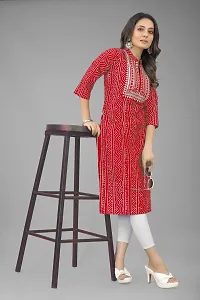 Attractive Red Cotton Kurti For Women-thumb2