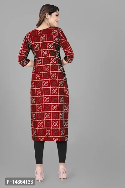 Attractive Maroon Cotton Kurti For Women-thumb2