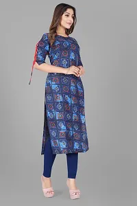 Attractive Blue Cotton Kurti For Women-thumb3