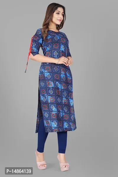 Attractive Blue Cotton Kurti For Women-thumb4