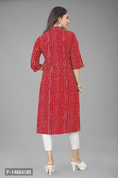 Attractive Red Cotton Kurti For Women-thumb5