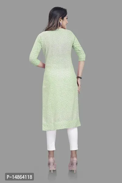 Attractive Green Cotton Kurti For Women-thumb5