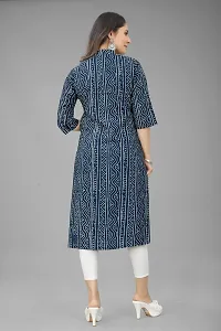 Attractive Navy Blue Cotton Kurti For Women-thumb4