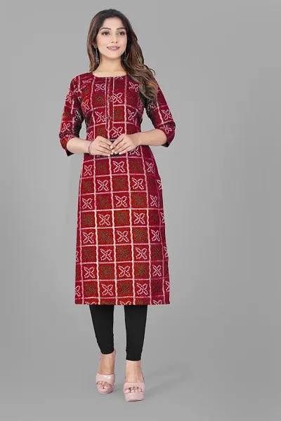 Attractive Cotton A-Line Kurti