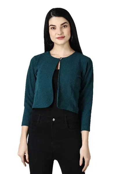 Women Straight 3/4th Sleeve Shrug