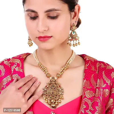 Stylish Copper Necklace with Earrings Set For Women