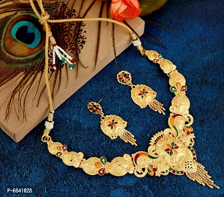Meena Necklace Jewellery Choker Set For Women-thumb0