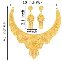 Necklace Jewellery Golden Choker Set For Women-thumb3