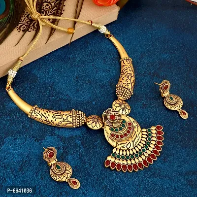 Long Rani Haar Meena Multi Jewellery Set For Women-thumb0