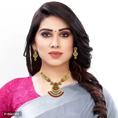 Long Rani Haar Meena Multi Jewellery Set For Women-thumb4