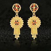 Golden Meena Choker Necklace Jewellery Set For Women-thumb1