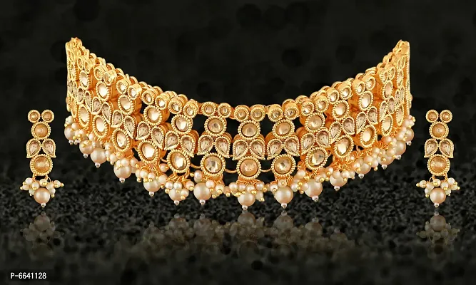 Golden Necklace Jewelery/Imitation/Jualry/Jwellry Set/Jewellery Choker Set For Women-thumb2