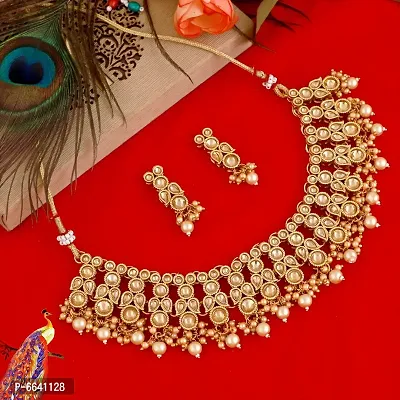 Golden Necklace Jewelery/Imitation/Jualry/Jwellry Set/Jewellery Choker Set For Women-thumb0