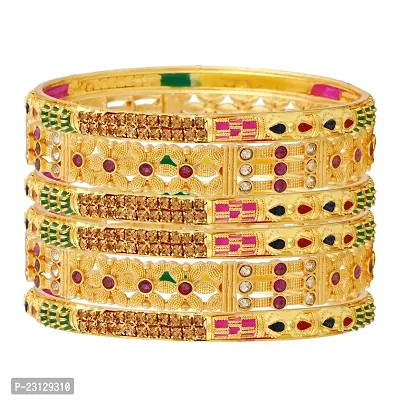 Classic Ad Stone Studded Bangles For Women-thumb4
