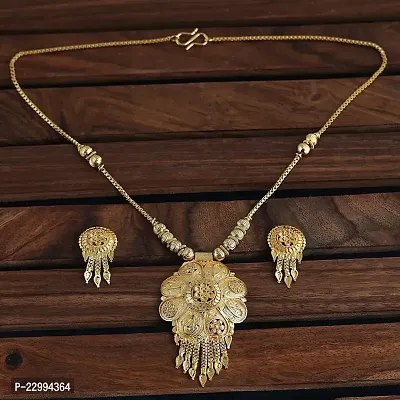 Stylish Golden Copper  Jewellery Set For Women-thumb0