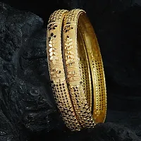 Classic Two Gold Plated Bangle Bangdi Chudi For Women-thumb2