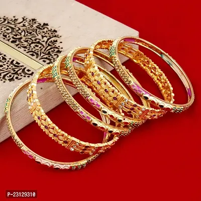 Classic Ad Stone Studded Bangles For Women-thumb2