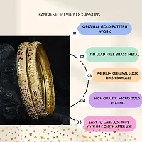 Classic Two Gold Plated Bangle Bangdi Chudi For Women-thumb1