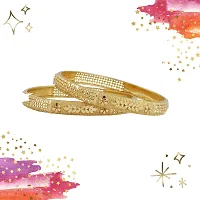 Classic Two Gold Plated Bangle Bangdi Chudi For Women-thumb4