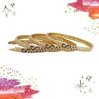 Classic Four Gold Plated Multicolor Meena Bangles Bangdi Chudi For Women-thumb4